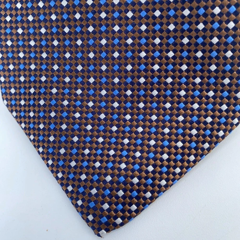 Eton Tie Men One Size Multi Patterned Silk Professional Necktie England Made